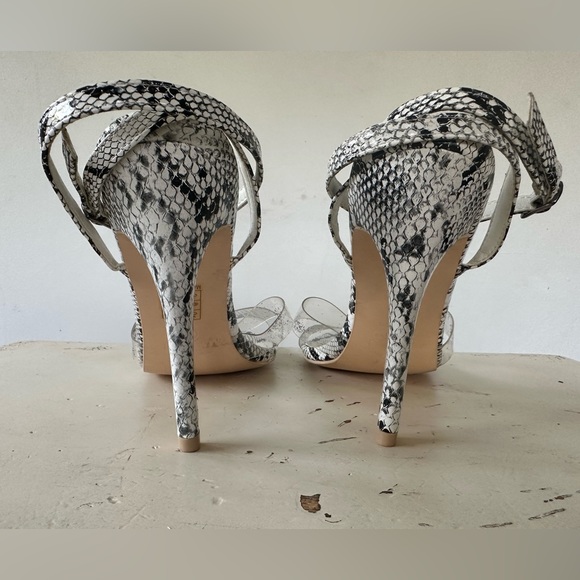 Mackin J Strappy Ankle Snake Skin High Heel Sandals Stilettos Women’s Size 10 - Picture 4 of 9